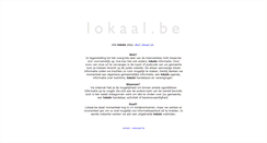 Desktop Screenshot of lokaal.be